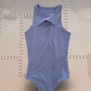 Abercrombie & Fitch Light Periwinkle Sleeveless Keyhole Bodysuit